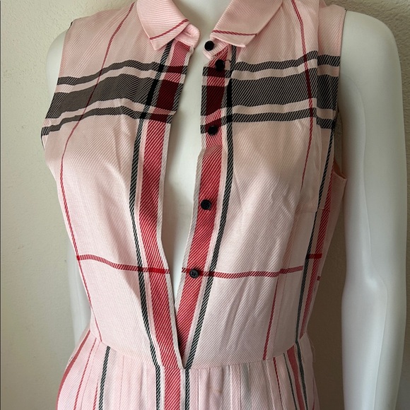 Akris Punto - Pink, Black, & Red Plaid Sleeveless Belted Dress - Picture 13 of 13